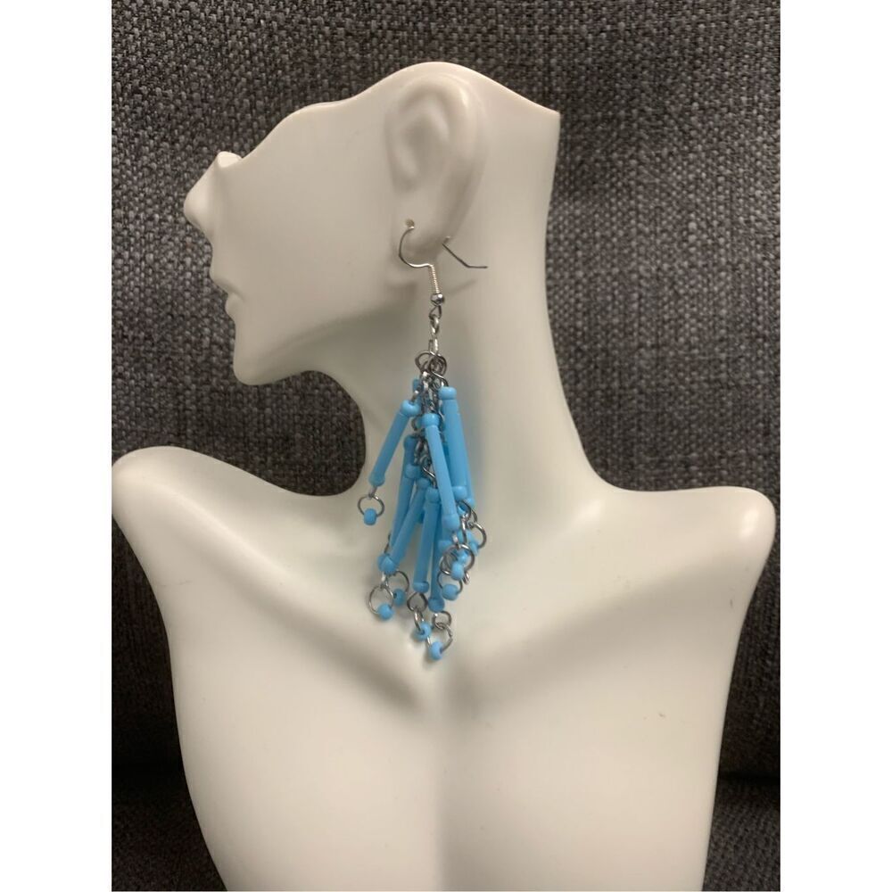 Handmade Straw Dangle Earrings